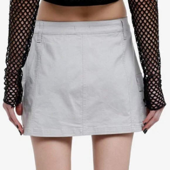 Hot Topic Social Grey Collision Black Mini Star Design Skirt Women Large Skort - Picture 4 of 4